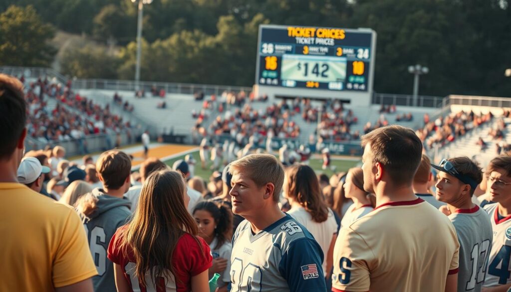 sports investment and ticket prices at high school football games