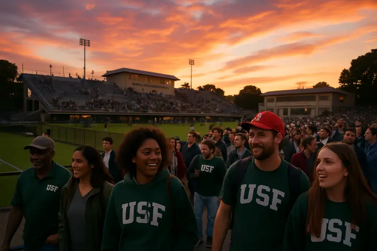 A packed college soccer crowd watches a match at Negoesco Stadium